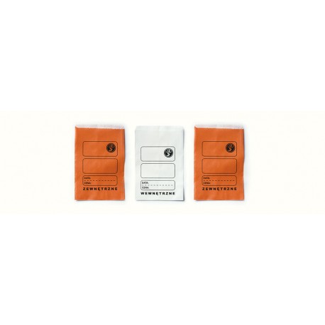 Torebka papierowa płaska apteczna pomarańczowa "7" 10x15 (100 szt.)