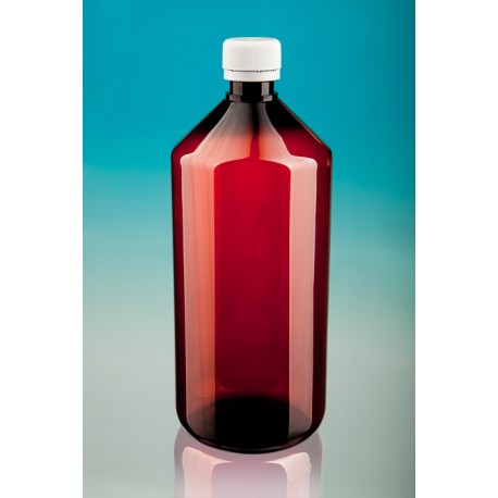 Butelka plastikowa 1000 ml fi z nakrętką (5 szt.)