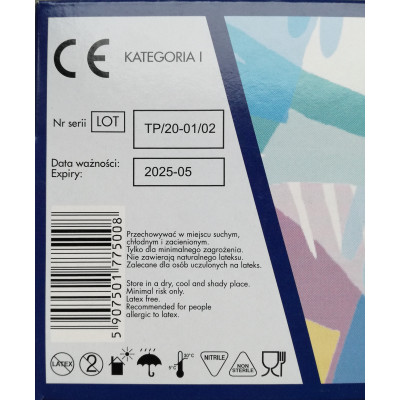 Rękawice nitrylowe diagnostyczne r. "S" (100 szt.)