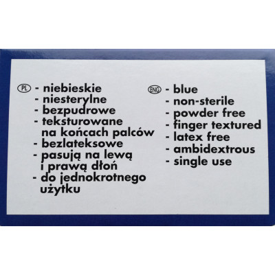 Rękawice nitrylowe diagnostyczne r. "S" (100 szt.)