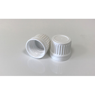 Nakrętka biała fi 18 z pierścieniem gwarancyjnym wkładka aluminiowa