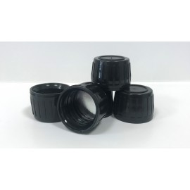 Nakrętka czarna fi 28 z pierścieniem gwarancyjnym wkładka Aluminiowa (100 szt.)