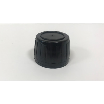 Nakrętka czarna fi 28 z pierścieniem gwarancyjnym wkładka Aluminiowa (10 szt.)